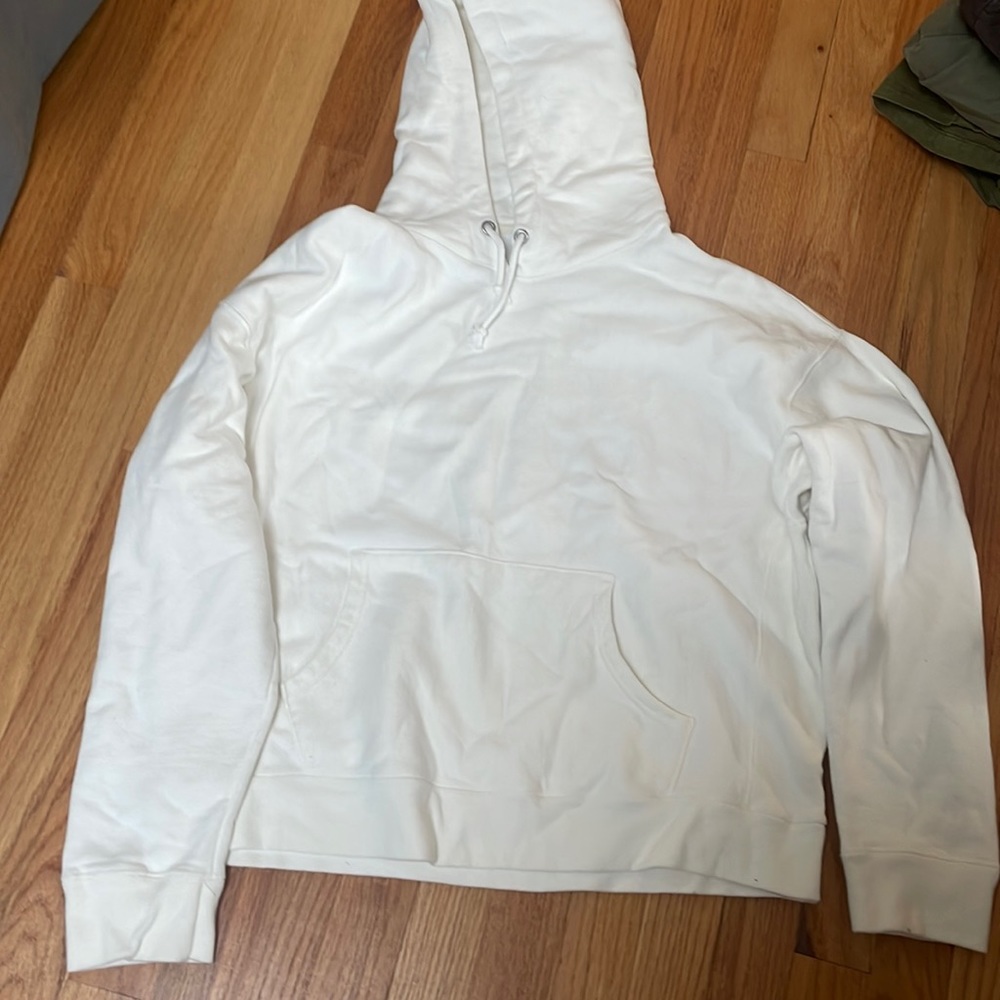 Kids champion reverse weave white hoodie